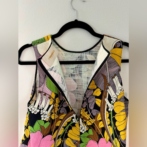 La Double J La Scala feather top with matching Hendrix pant in Big Flower print - Picture 5 of 10